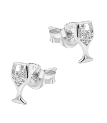 Sparkling Cheers Silver Stud Earring STS-6952